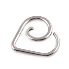 2pc TITANIUM 16G Heart Seamless Ring Cartilage Daith Tragus piercing jewelry