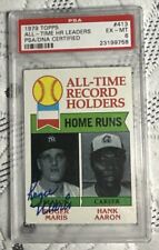 Roger Maris Autographed 1979 Topps All Time HR Leaders PSA/DNA  EX-MT 6