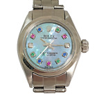 LADY ROLEX 26MM STAINLESS STEEL PEARL  RAINBOW DIAL OYSTER PERPETUAL