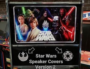 Arcade1up Star Wars Pinball Custom Speakers Grill/Covers! Version 2 Shiny Chrome