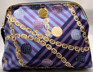 Estee Lauder Purple Golden Chain Makeup Cosmetic Bag with Gold Charm