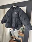 Kids North Face Reversible Down Puffer 550 Quilted Plaid Sz 2T Jacket Black Red