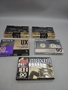 5 SONY UX-S 90 Plus 1 SONY UX-S  90 TYPE II High Bias Tape Lot Maxell XL II