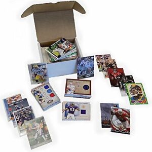 Football Card Jersey Autograph Box w/ 300+ Cards & 3 Relic Autos or Jersey Cards