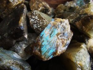 500 Carat Lots of Unsearched Natural Labradorite Rough + a FREE faceted Gemstone
