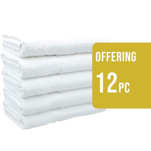 HURBEN HOME Cotton Bath Towel Set - Highly Absorbent, color White.