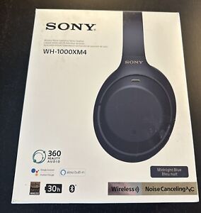 Sony WH-1000XM4 Wireless Headphones - Midnight Blue