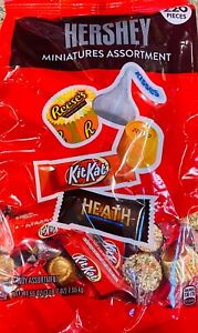 Hershey Chocolate Miniatures Assortment Candy Bulk Bag 55oz Reeses Kit Kat Heath