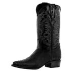 Mens Western Cowboy Boots Black Snake Python Print Leather J Toe Rodeo Botas
