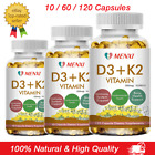 Vitamin K2 (MK7) with D3 10000 IU Bone Health Immunity Booster 10/60/120Capsules