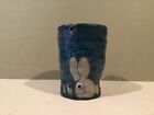Handmade Studio Art Pottery Vase OOAK Dog Rabbit