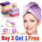 Rapid Fast Drying Hair Absorbent Towel Turban Wrap Soft Shower Bath Cap Hat