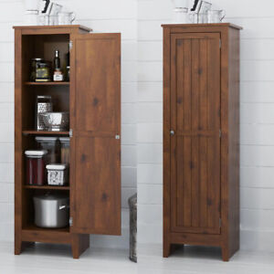 Single Door Storage Pantry Cabinet Kitchen Organizer W/4 Shelves Cupboard Home