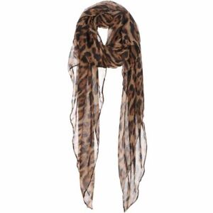 Comfy Soft Leopard Cheetah Print Scarf Shawl Animal Brown New with Hanger
