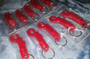 Lot Of 10 Plastic Trigger Snap Hook Swivel KEY CHAIN Ring Clip On Purse Belt RED
