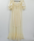Vintage Tosca Lingerie Lace Ruffle Nightgown & Chemise Size L Cream Sheer Bridal