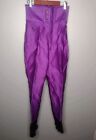Vintage Bogner Women's Ski Pants 4 Purple Stirrups Mesh High Waisted Outdoor HH