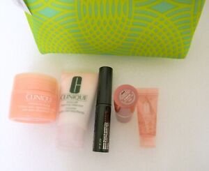 Clinique 6 PCS Makeup / Skincare Travel Gift Set with bag NEW