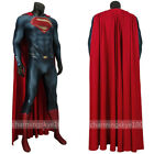 Superman Man Of Steel Men Jumpsuit Cloak Halloween Outfit Suit Cosplay Costume
