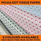 Printed Polka Dot Tissue Paper Spots Acid Free - Coloured Gift Wrapping Pattern