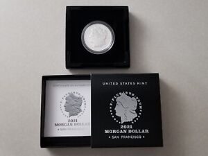 New Listing2021 S Morgan Silver Dollar ORIGINAL US MINT BOX AND COA 21XF Nice See Video