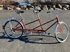 Reconditioned, Vintage 1973 Chestnut Deluxe Twinn Schwinn Tandem Bicycle, 5 spd