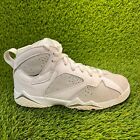 Nike Air Jordan 7 Retro Womens Size 8 White Athletic Shoes Sneakers 304774-120