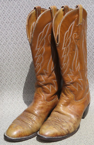 Hondo Boots Mens Size 9 D Brown Cowboy Western 15.5