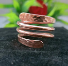 Stunning Handmade Solid Heavy Pure Copper Adjustable Ring Gift For Her All Size
