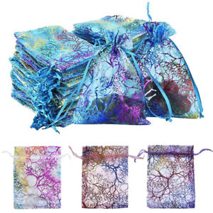 50 100 Coralline Organza Gift Bag Jewelry Pouch Wedding Favor Party 3