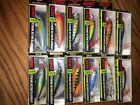 RAPALA X-RAP 08=LOT OF 12 DIFFERENT COLORED FISHING LURES==XR08