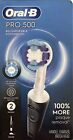 Oral-B Pro 500 Electric Toothbrush Black Rechargeable Precision Clean Sealed