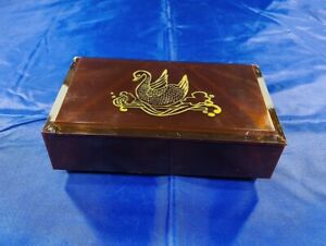 YAPS Music Box Its A Small World Mirrored Jewelry Box Moving Swan Vintage 1981