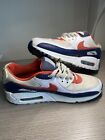 Nike Air Max 90 USA Essential Red White Blue DJ5170-100 Men's Size 8.5 - USED