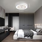 New ListingFlush Mount Ceiling Fan with Light Modern Round Enclosed Ceiling Fan Lighting