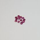 RUBIES! 12, NATURAL ROUND RED RUBIES!  1-1.5 MM ROUND - 12 PIECES TOTAL!!