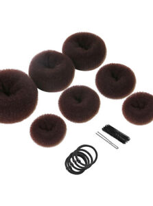 Donut Hair Bun Maker 7 Pieces, Teenitor Ring Style Bun Maker Set with Hair Bun