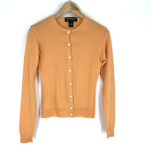 Ralph Lauren Black Label Sweater Size Small Womens Orange Cashmere Cardigan Knit