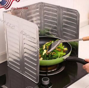 Stove Splatter Guard Folding Non-Stick Grease Shield Cooking Spill Protector New