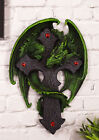 Celtic Woodland Dragon Crucifix Wall Mount Sculpture Plaque Figurine Anne Stokes