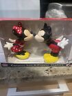 Disney Kissing Mickey Minnie Mouse Ceramic Salt & Pepper Shakers NEW