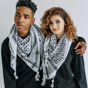 Original Palestinian Hirbawi Keffiyeh in Classic Colors - Traditional Scarf from
