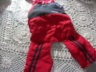 Black Red BONE Dog SNOWSUIT Top Paw new puppy reflective winter jumpsuit M