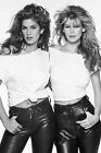 Iconic Supermodels, Cindy Crawford, Claudia Schiffer Poster 24x36 inch