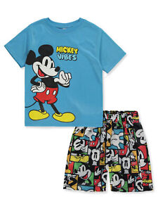 Disney Mickey Mouse Boys' 2-Piece Shorts Set Outfit - blue, 2t