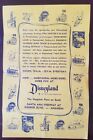 Vintage 1956 Day at Disneyland Gate Flyer Ticket Plan Admission Prices Brochure