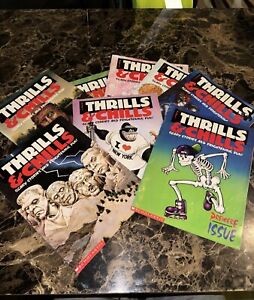 Thrills & Chills Magazine Lot of 8, Scholastic , Scary Stories Frightening Fun