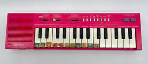 Vintage Hot Pink Casio PT-1 Mini Keyboard Synthesizer 29 Key Works Tested Works