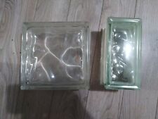 Wavy Glass Building Blocks Lot of 2 Architectural Crafts Art Deco