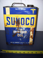 Vintage 2 Gallon  Sunoco Mercury Motor Oil Can - Great Collectable